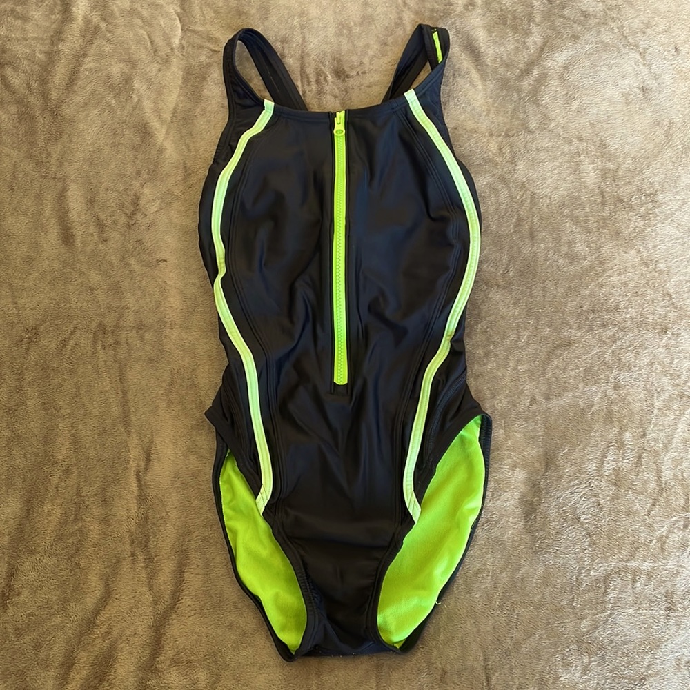 Speedo Quantum Splice Zip One Piece Swimsuit